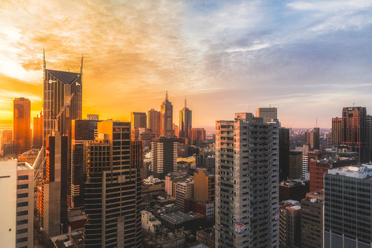 Melbourne Australia at Sunset