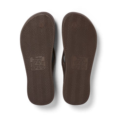Archies Brown Arch Support Flip Flops — Pair bottom angle