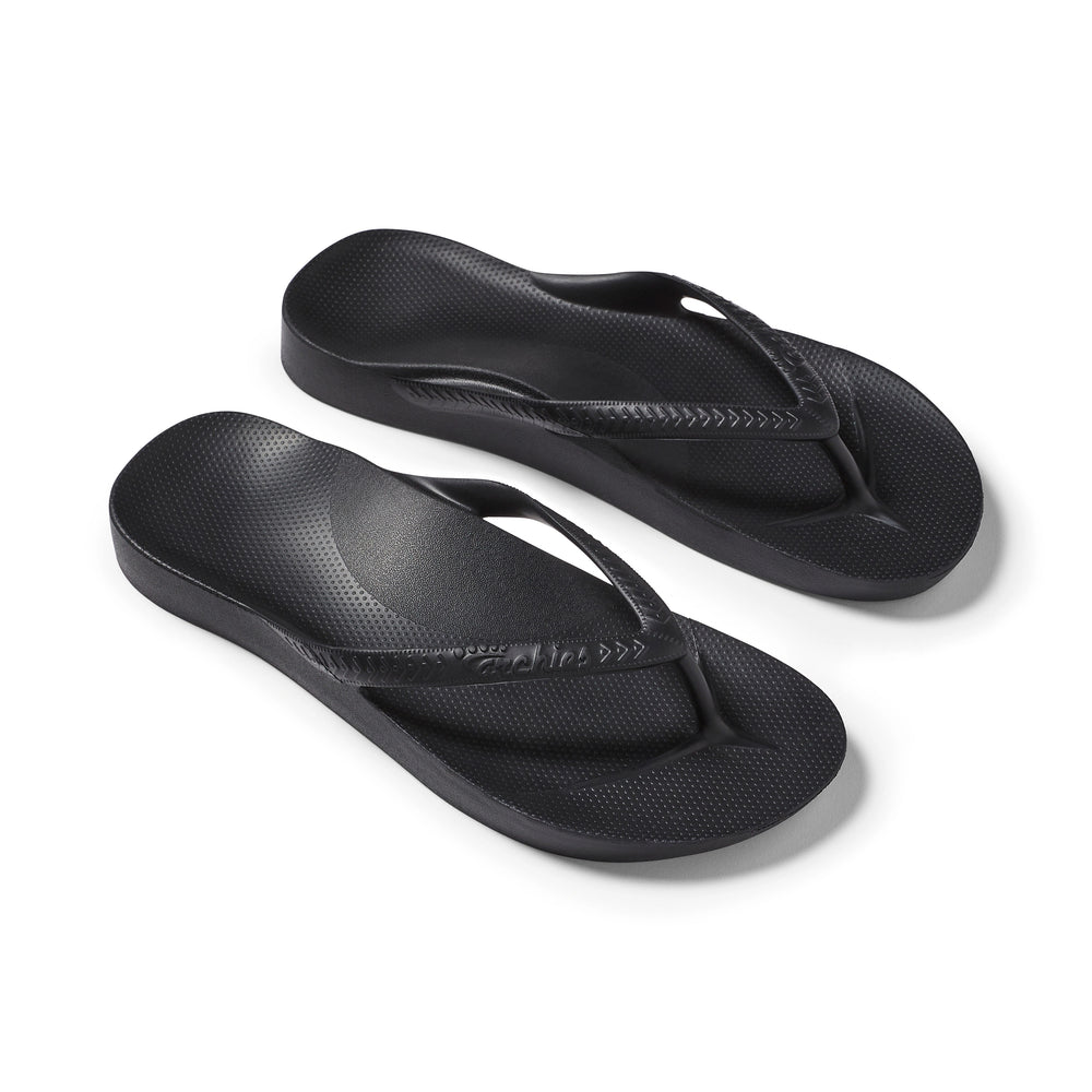 Black Archies Arch Support Flip Flops angle 08 
