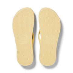 Lemon Arch Support Flip Flops shown from the underside