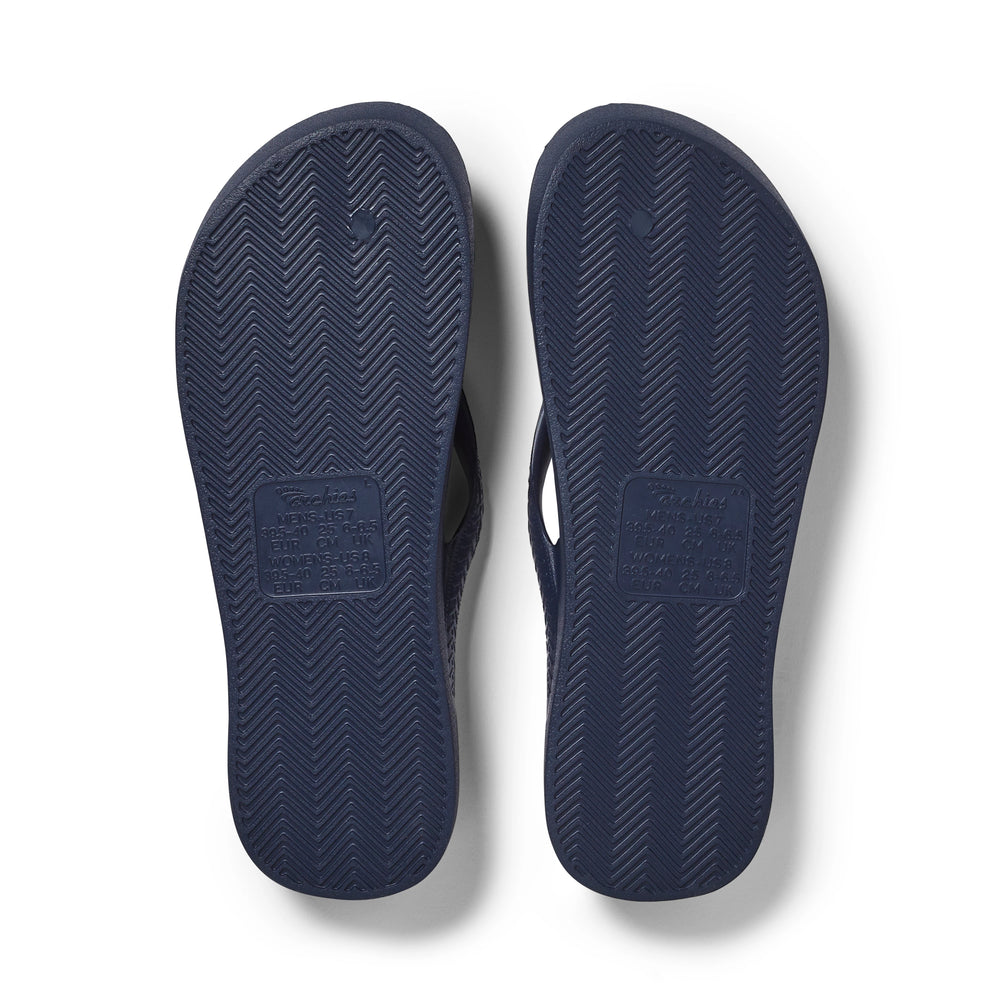 Navy Archies Arch Support Flip Flops angle 04 