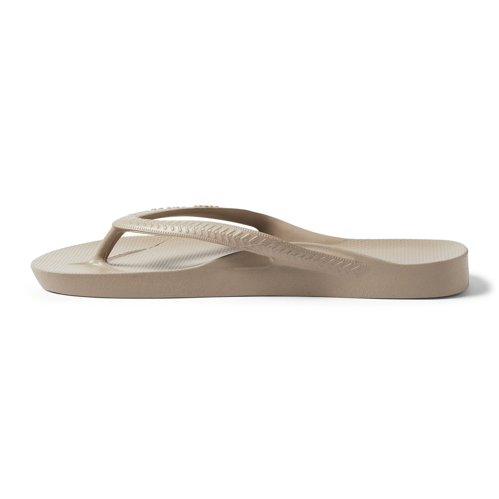 Taupe Archies Arch Support Flip Flops angle 07 