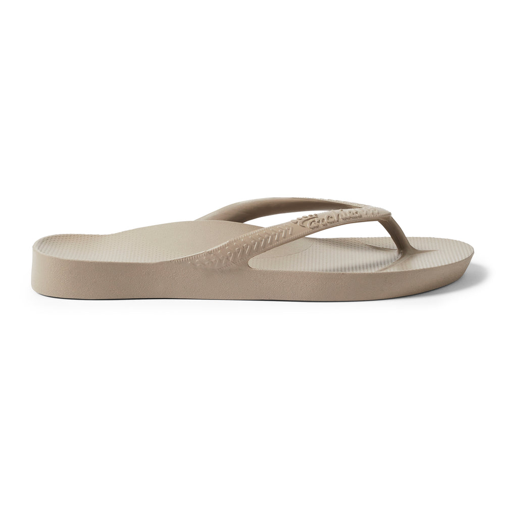 Taupe Archies Arch Support Flip Flops angle 09 