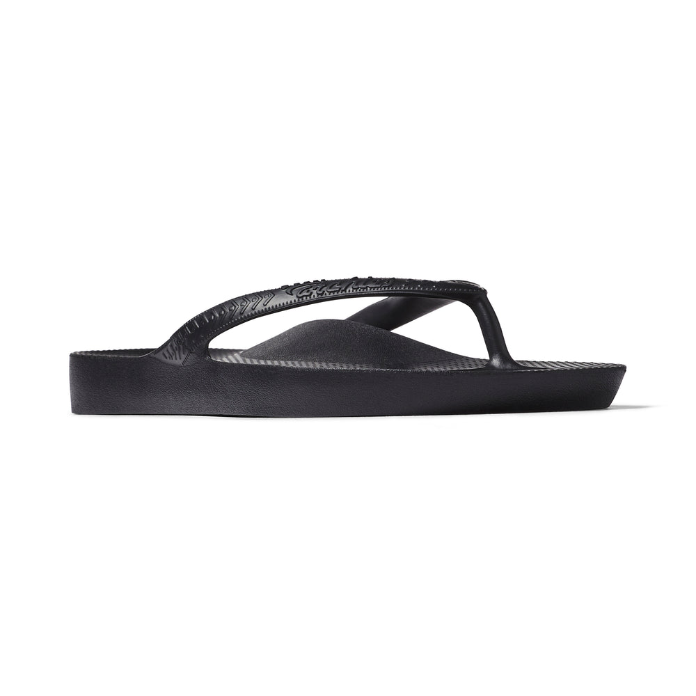 Black Archies Arch Support Flip Flops angle 03 