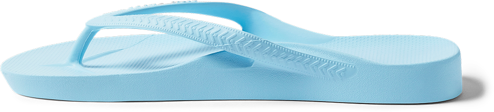 Sky Blue Archies Arch Support Flip Flops side profile 