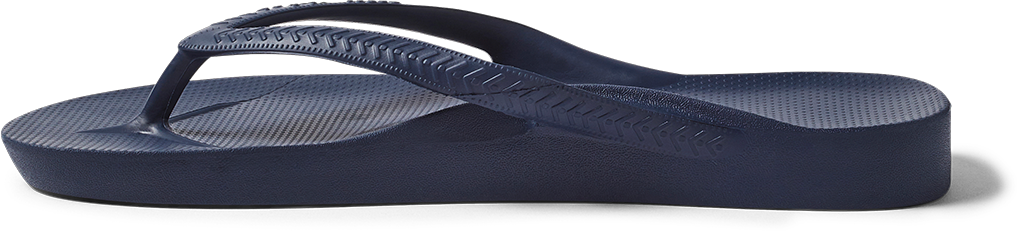 Navy Archies Arch Support Flip Flops side profile 
