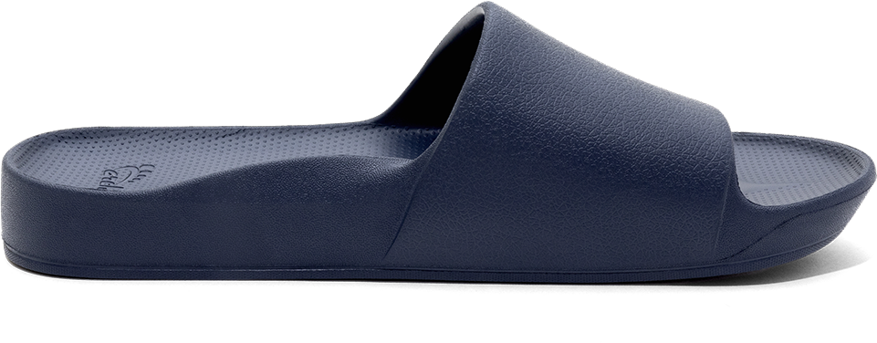 Navy arch support slides side profile 