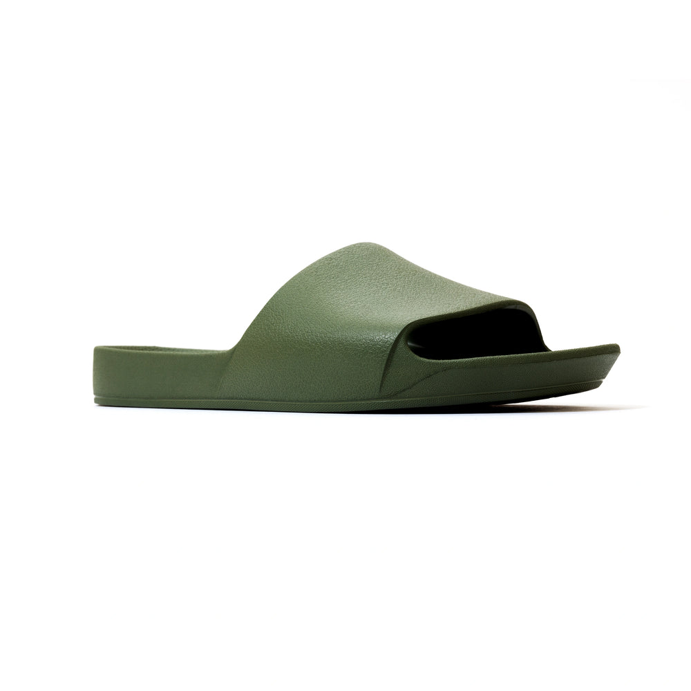 Olive Arch Support Slides shown from the side 